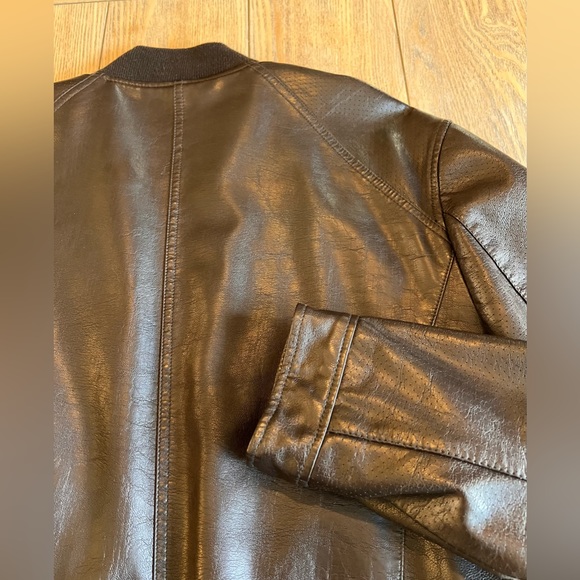 Express for Men Leather Bomber Jacket - Picture 6 of 6